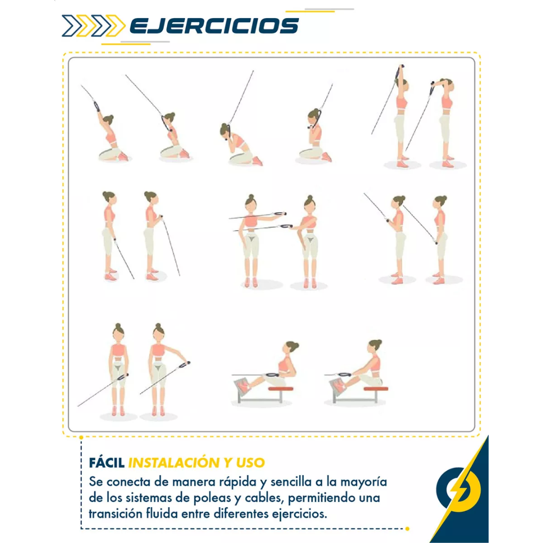Cuerda Adaptación Biceps Triceps Espalda disponible en Yaxa Colombia